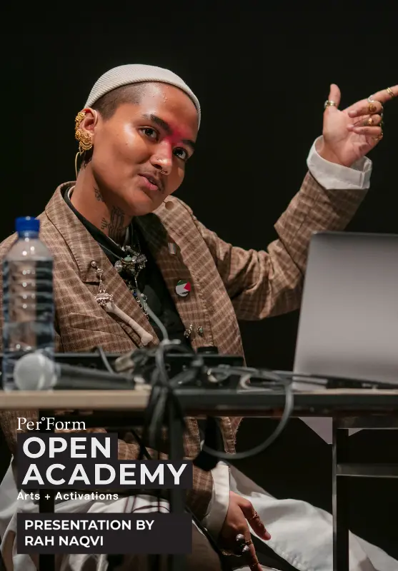 Per°Form Open Academy of Arts and Activations 2023 Presentation — how many songs from a single note by Rah Naqvi