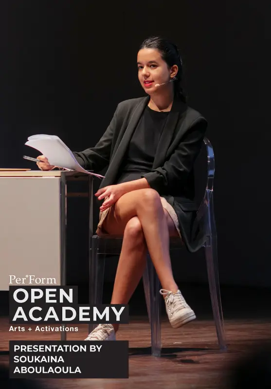 Per°Form Open Academy of Arts and Activations 2023 Presentation — The Black Sun of Renewal by Soukaina Aboulaoula