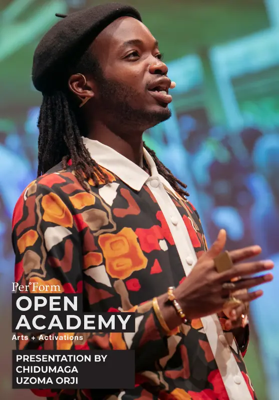 Per°Form Open Academy of Arts and Activations 2023 Presentation —  Intentional dreaming: a strategy for worldmaking by Chidumaga Uzoma Orji